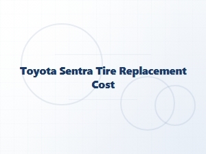 Toyota Sentra Tire Replacement and Maintenance Costs